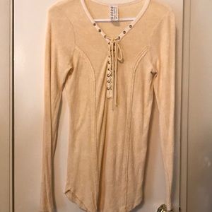 Free People Long sleeve cotton top